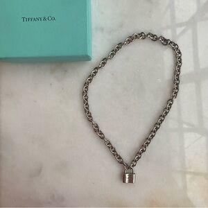 Tiffany & Co. Silver Padlock Necklace